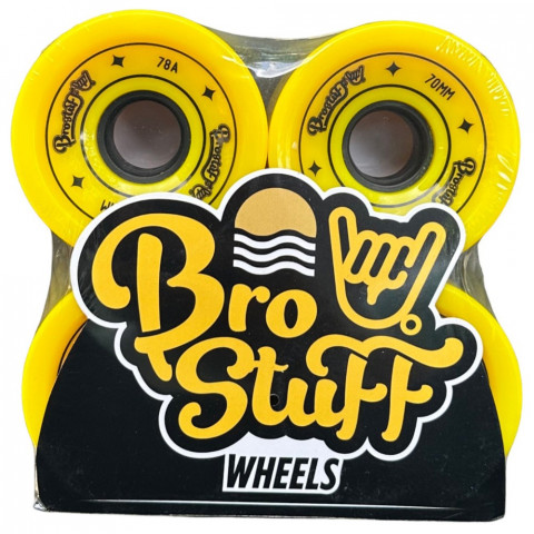 Колеса для скейтборда Bro Stuff 78A - Yellow 70мм Колеса для скейтборда Bro Stuff 78A - Yellow 70мм